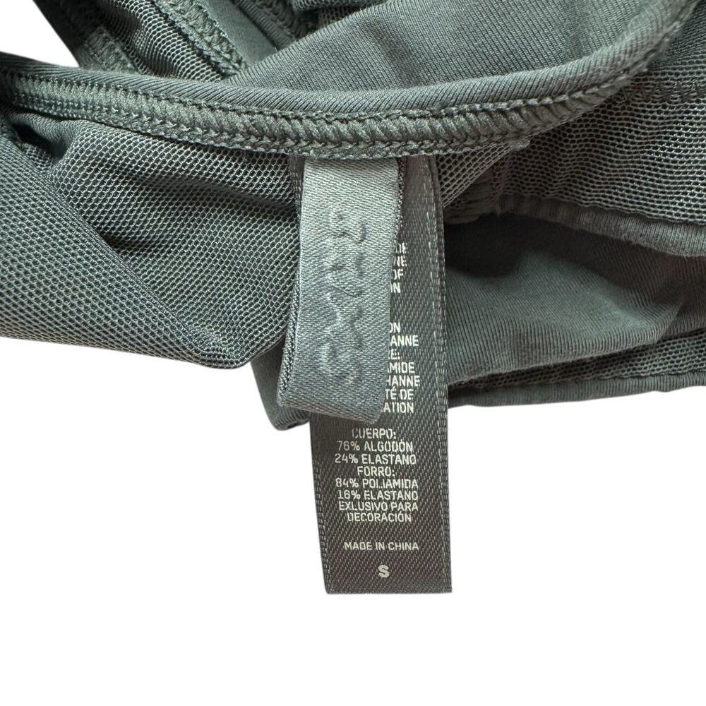 SKIMS Cotton Jersey Scoop Bralette in Evergreen Size Small Womens Lounge - Picture 3 of 4